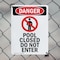 Signmission Pool Closed Do Not Enter Danger Sign, Plastic, 7in W x 10in L, 2PK OS-2PACK-DS-P-710-V-1636 - alternate 2